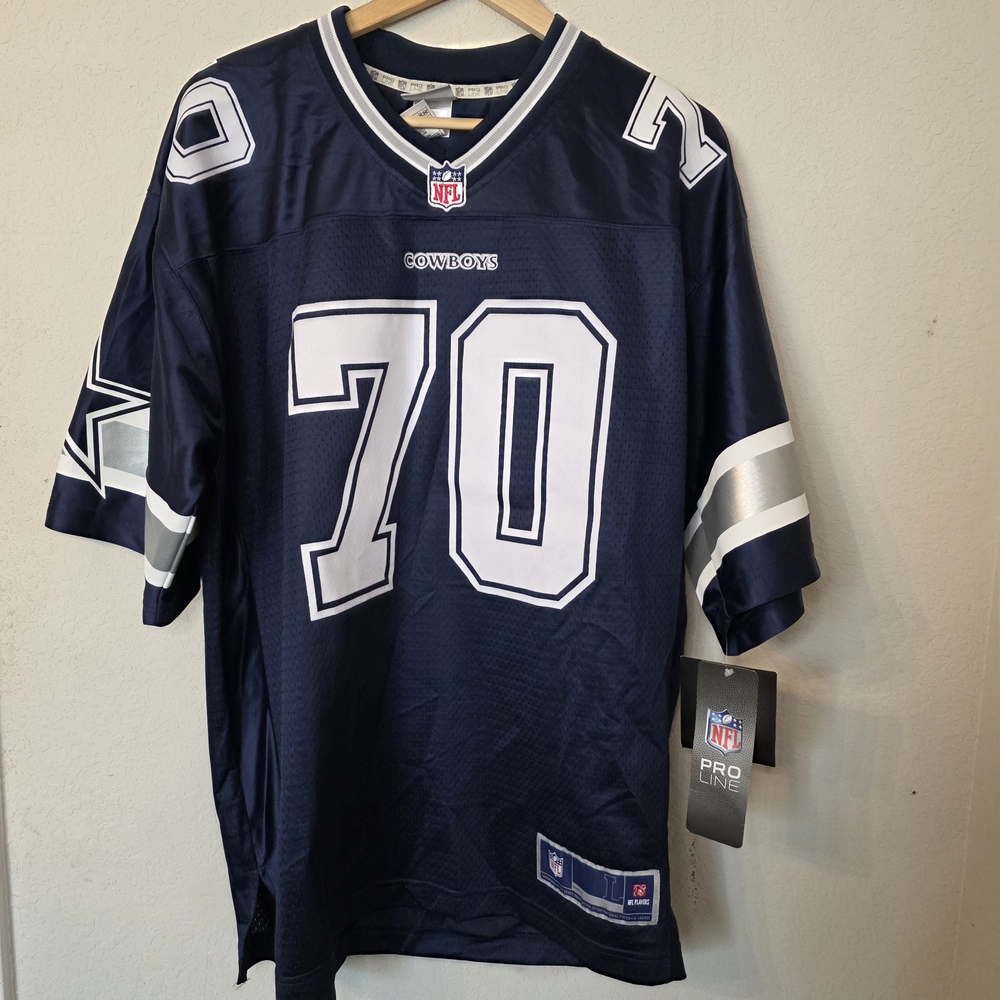 NFL Cowboys Navy and White Men's Jersey